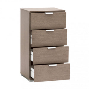Mobiletto 4 Cassetti Rovere Grigio 45x38x85 h cm in Truciolare bilaminato Rovere grigio