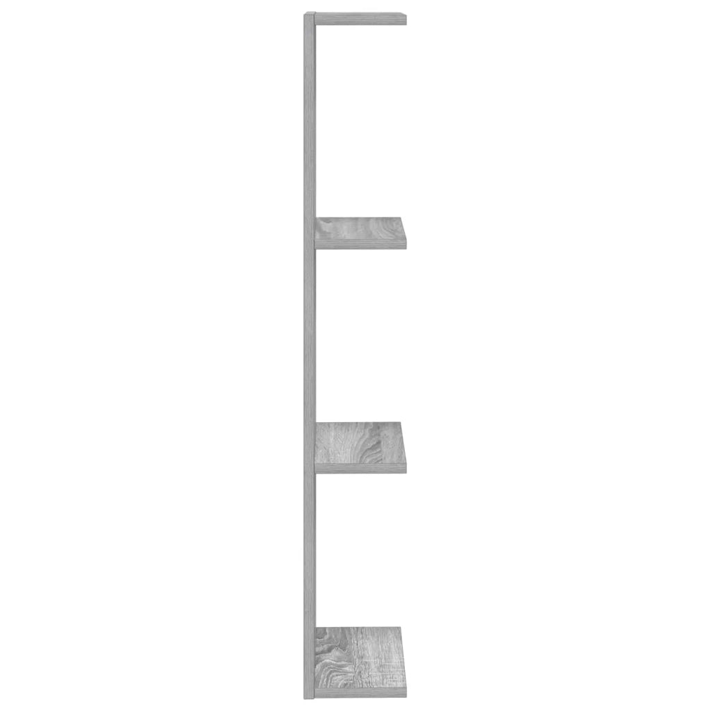 Scaffale da parete 2 pz Sonoma grigio 22 x 15 x 100 cm 8012447