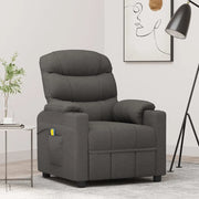 Poltrona Massaggiante in Tessuto Grigio Scuro cod mxl 32163