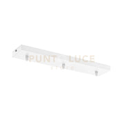 GSOB40- ROSONE 3 FORI RETTANGOLARE BIANCO SATINATO IN METALLO PIU' ACCESSORI INCLUSI 47CM