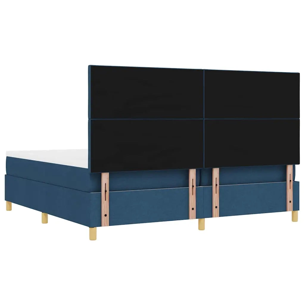 Letto a molle con materasso Blu 200 x 200 cm Tessuto 3344407