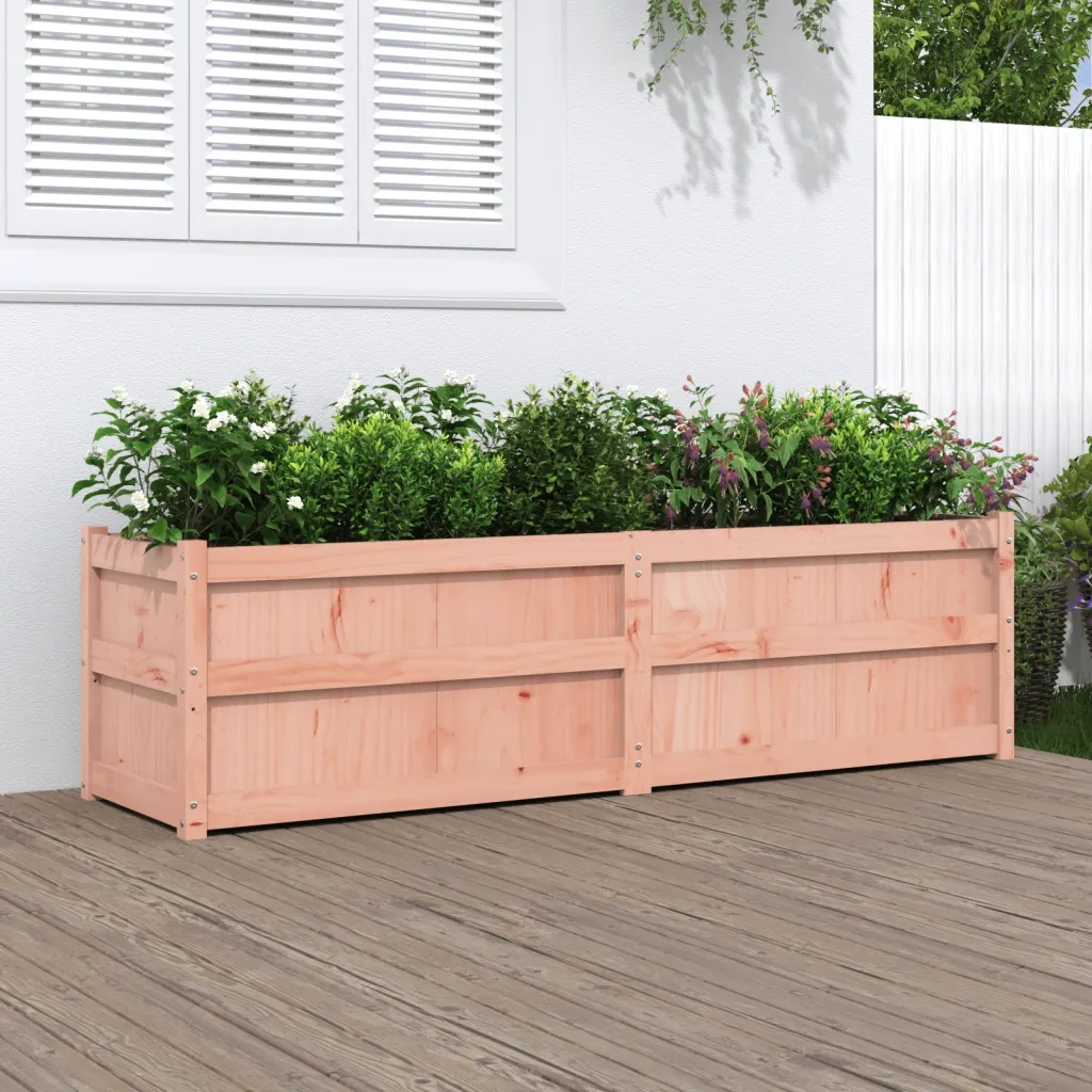 Fioriera | Cassetta per fiori | Vaso da Giardino 180x50x50 cm in Legno Massello di Douglas
