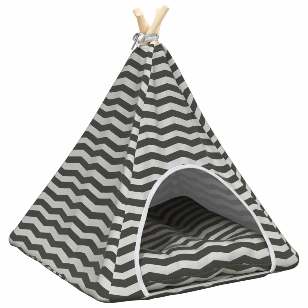 Tenda per animali con cuscino Bianco e Grigio 60 x 60 x 70 cm 42020257