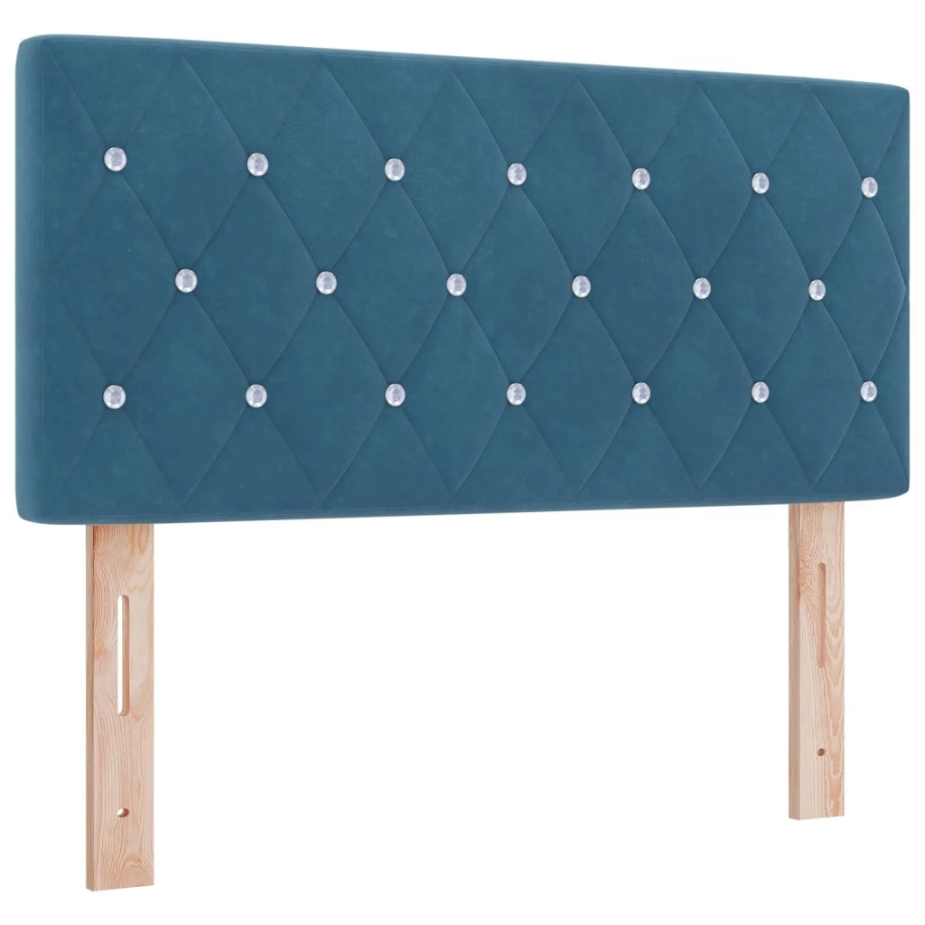 Letto ottomano con materasso Blu Scuro 90 x 190 cm Velluto 3457621