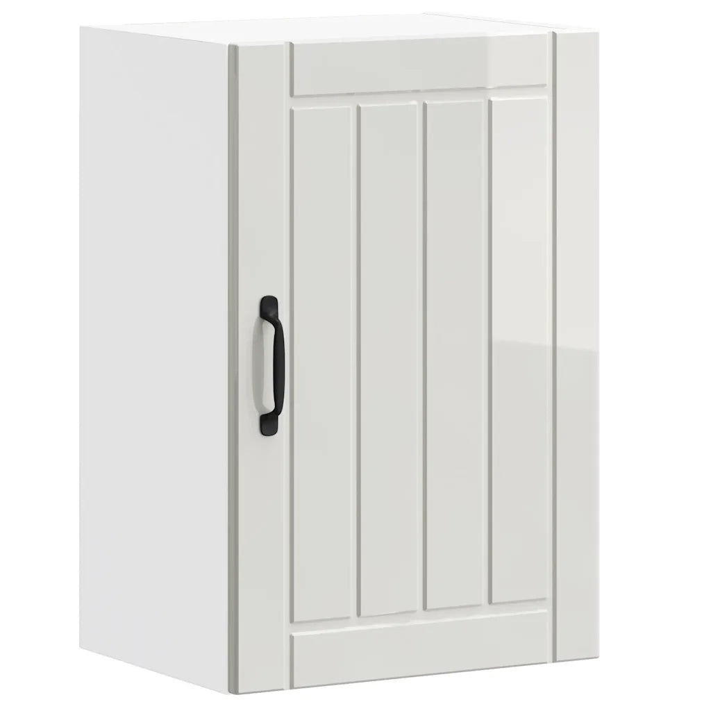 Pensile da Cucina Lucca Bianco Lucido in Legno Multistrato 853789