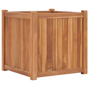 Fioriera rialzata per piante fiori terrazza giardino 50 x 50 x 50 cm legno massello di teak marrone 02_0039232
