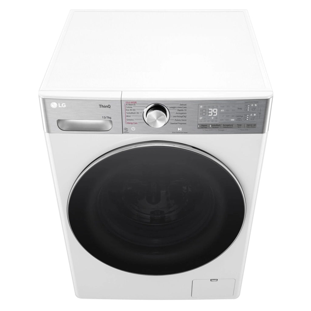 LG D4R9513TPWC Lavasciuga 13/7kg AI DD, Classe D, 1400 giri, TurboWash 360, Autodosaggio