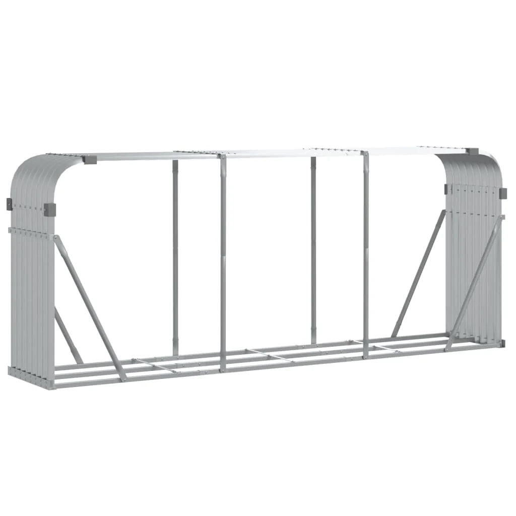 Portalegna argento 234 x 45 x 100 cm acciaio zincato Argento 02_0043793