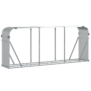 Portalegna argento 234 x 45 x 100 cm acciaio zincato Argento 02_0043793