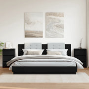 Comodini 2 pz Neri 40x35x62,5 cm in Legno Multistrato 806214