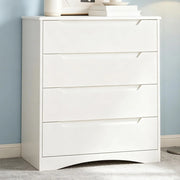 Cassettiera Camera da Letto con 4 cassetti, settimino camera da letto,Moderno e Salvaspazio per la Camera da Letto Soggiorno e Ingresso, 71 x 41 x 82 CM,Bianco (Bianco)