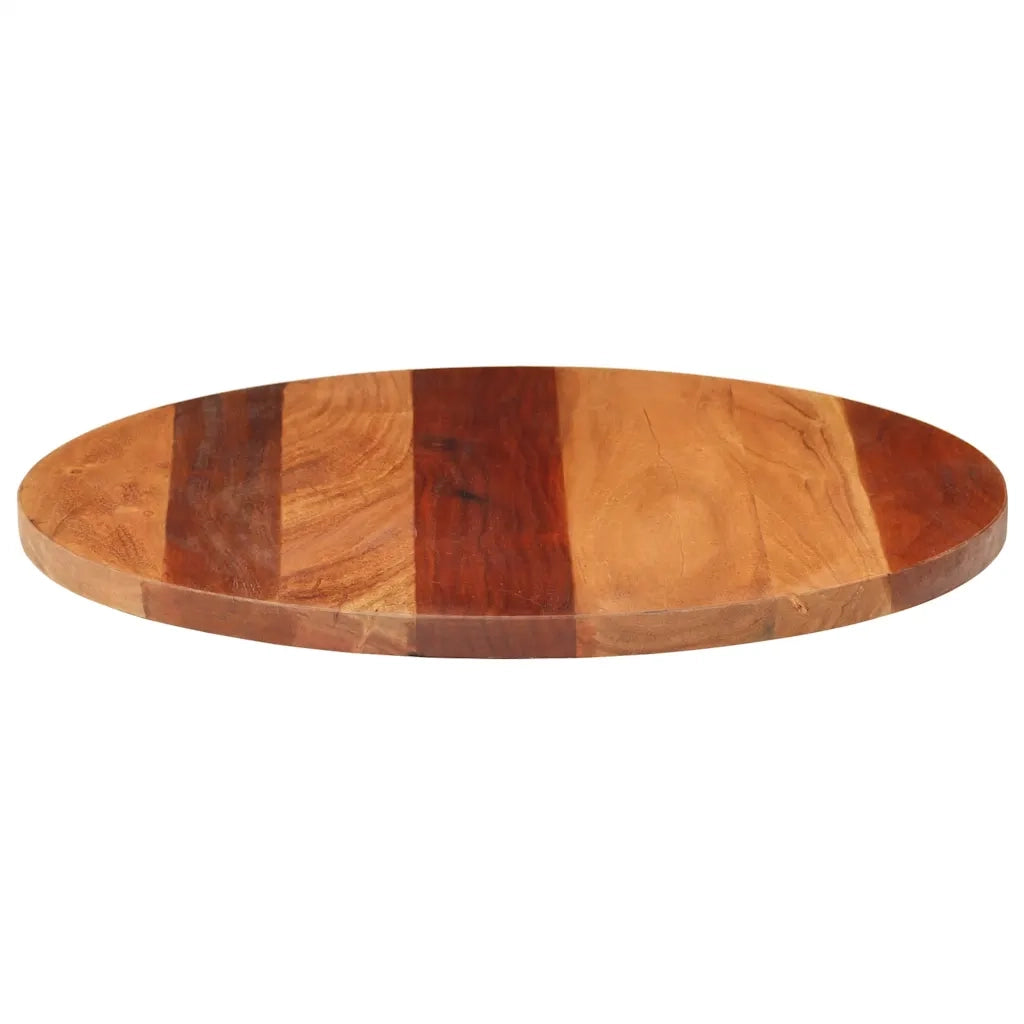 Piano Tavolo in Legno Massello di Acacia Rotondo 25-27 mm 50 cm 285973