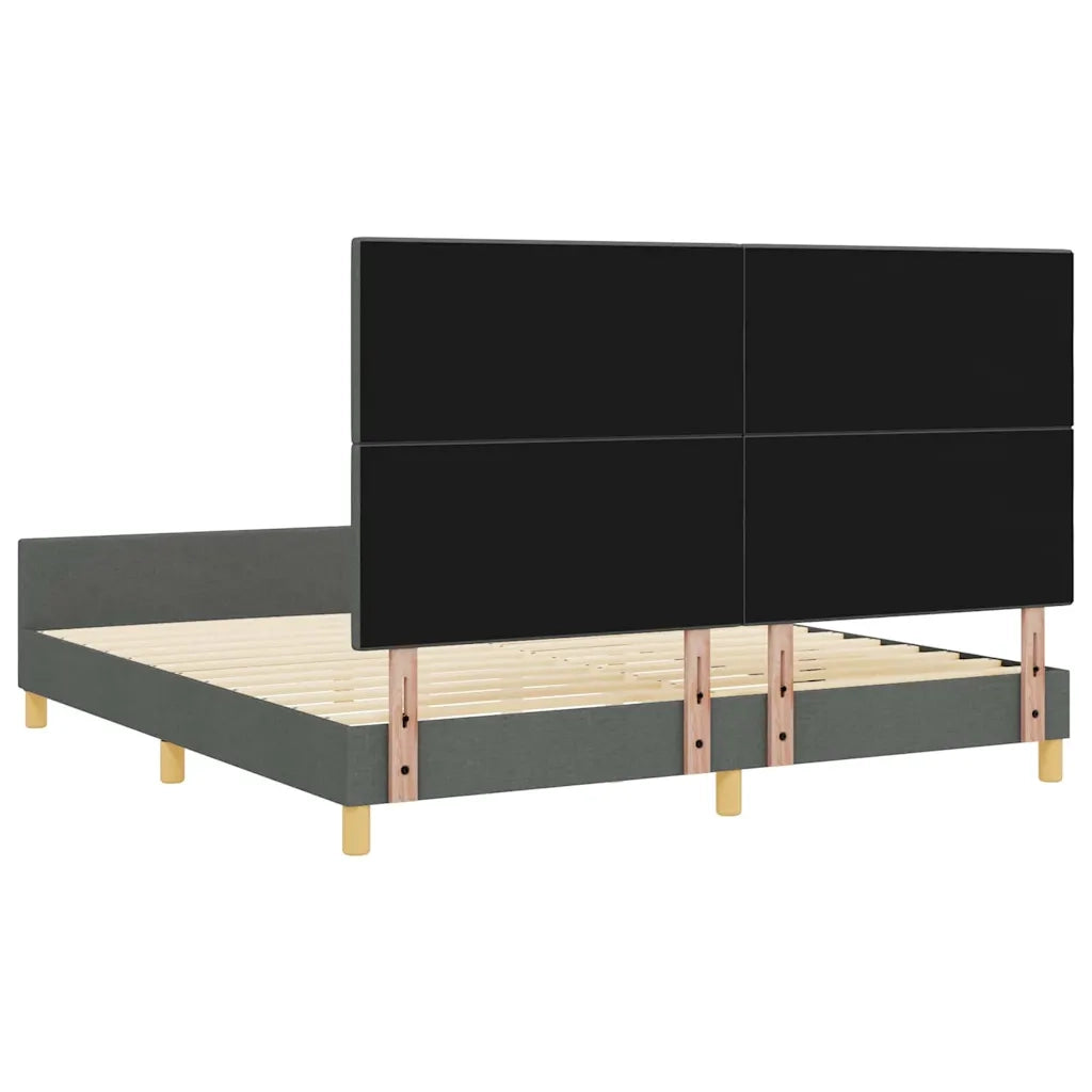 Struttura del letto Grigio scuro 180 x 200 cm Tessuto 3344747