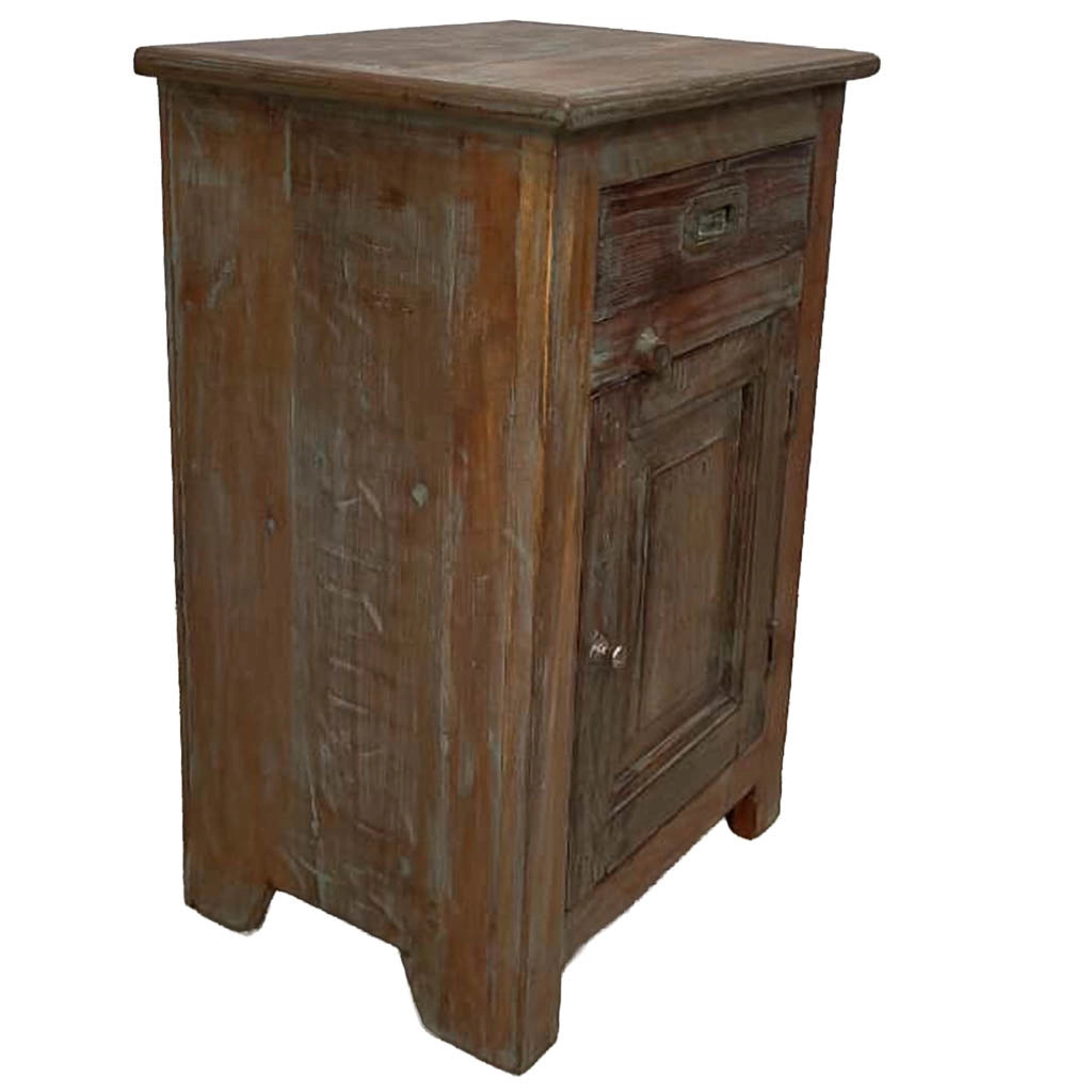 Comodino in legno fatto a mano44x35x73h cm