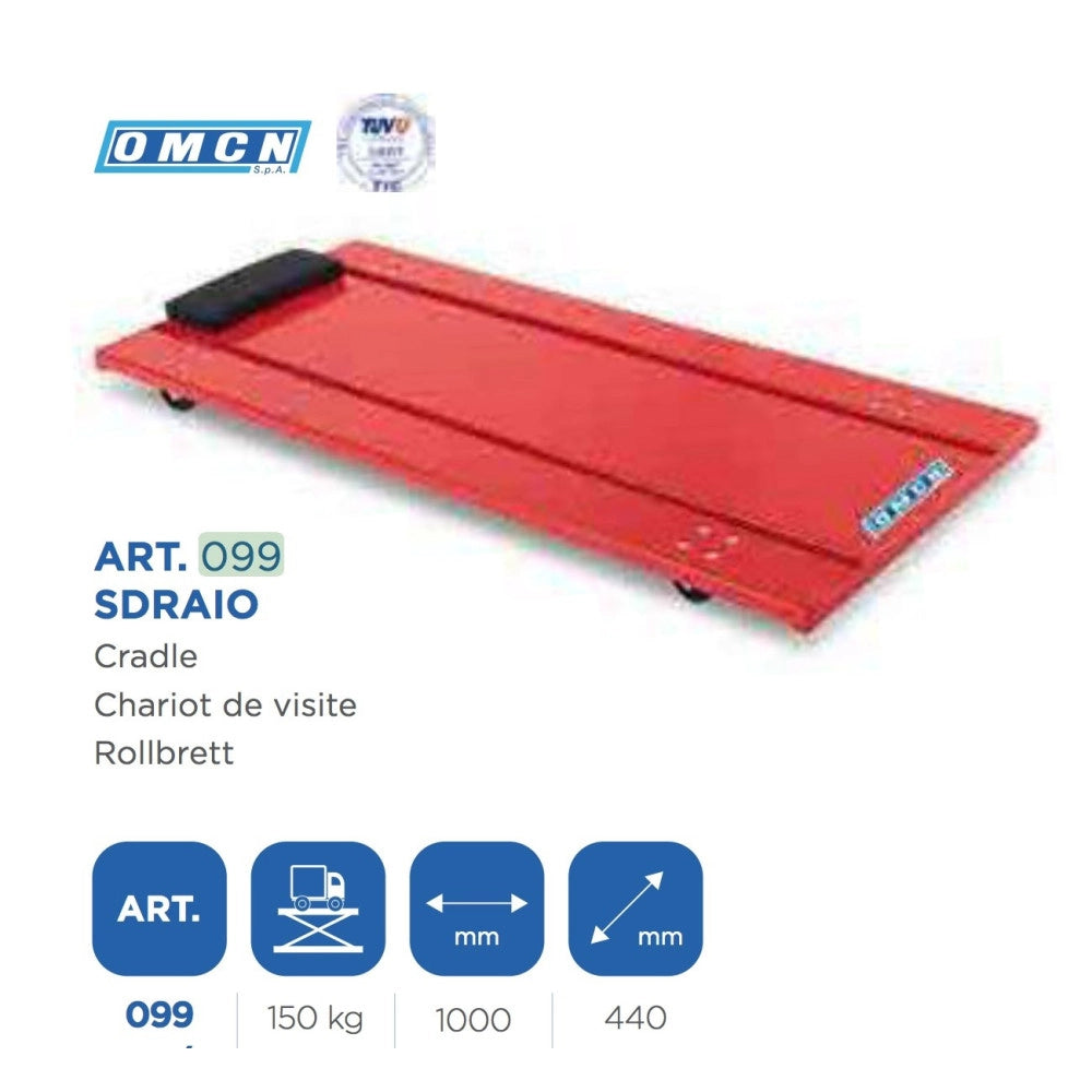 Trade Shop - Sdraio Carrello Sottomacchina Sotto Macchina Auto Per Meccanico Officina Omcn099 -