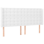 Testiera | Testata ad Orecchio Bianco 183x16x118/128 cm in Similpelle