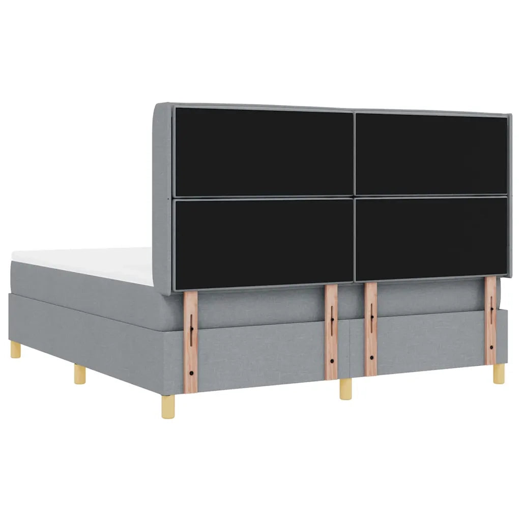 Letto a molle con materasso Grigio chiaro 180 x 200 cm Tessuto 3341784