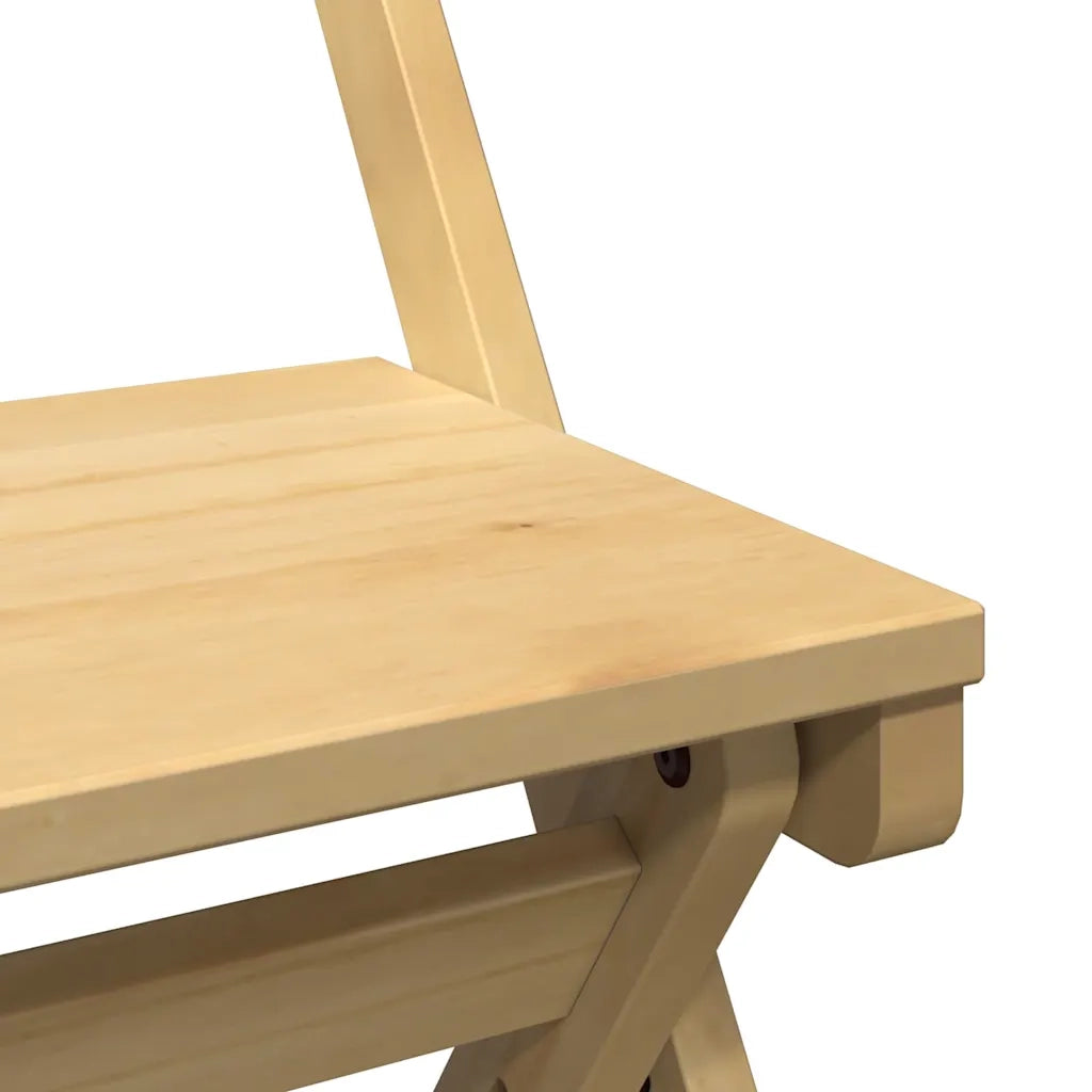 Sedie da Pranzo Pieghevoli 4 pz Corona Cera in Legno di Pino 4013434