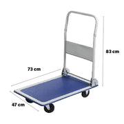 CARRELLO A PIATTAFORMA 73 X 47 X H83 CM PORTATA MASSIMA 150 KG