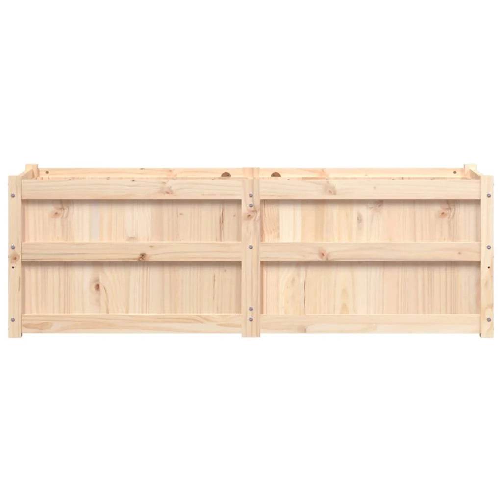 Fioriera rialzata per piante fiori terrazza giardino 150 x 50 x 50 cm legno di pino massiccio marrone 02_0037443