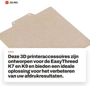 Accessori per stampante 3D con alta resistenza termica - Piastra di compilazione 3D in PEI - Magnete per stampante - Area di stampa 120 x 120 mm - Eccellente aderenza - Per stampanti EasyThreed K7/K9 - Piatto per stampante 3D