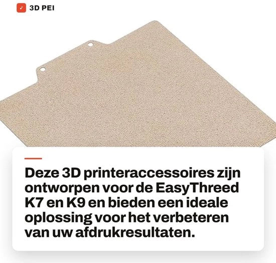 Accessori per stampante 3D con alta resistenza termica - Piastra di compilazione 3D in PEI - Magnete per stampante - Area di stampa 120 x 120 mm - Eccellente aderenza - Per stampanti EasyThreed K7/K9 - Piatto per stampante 3D