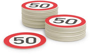 Decorazioni per bicchieri in cartone biodegradabile, 50 pezzi, per donna e uomo, raccoglitori di bicchieri rotondi in cartone (diametro 10 cm)