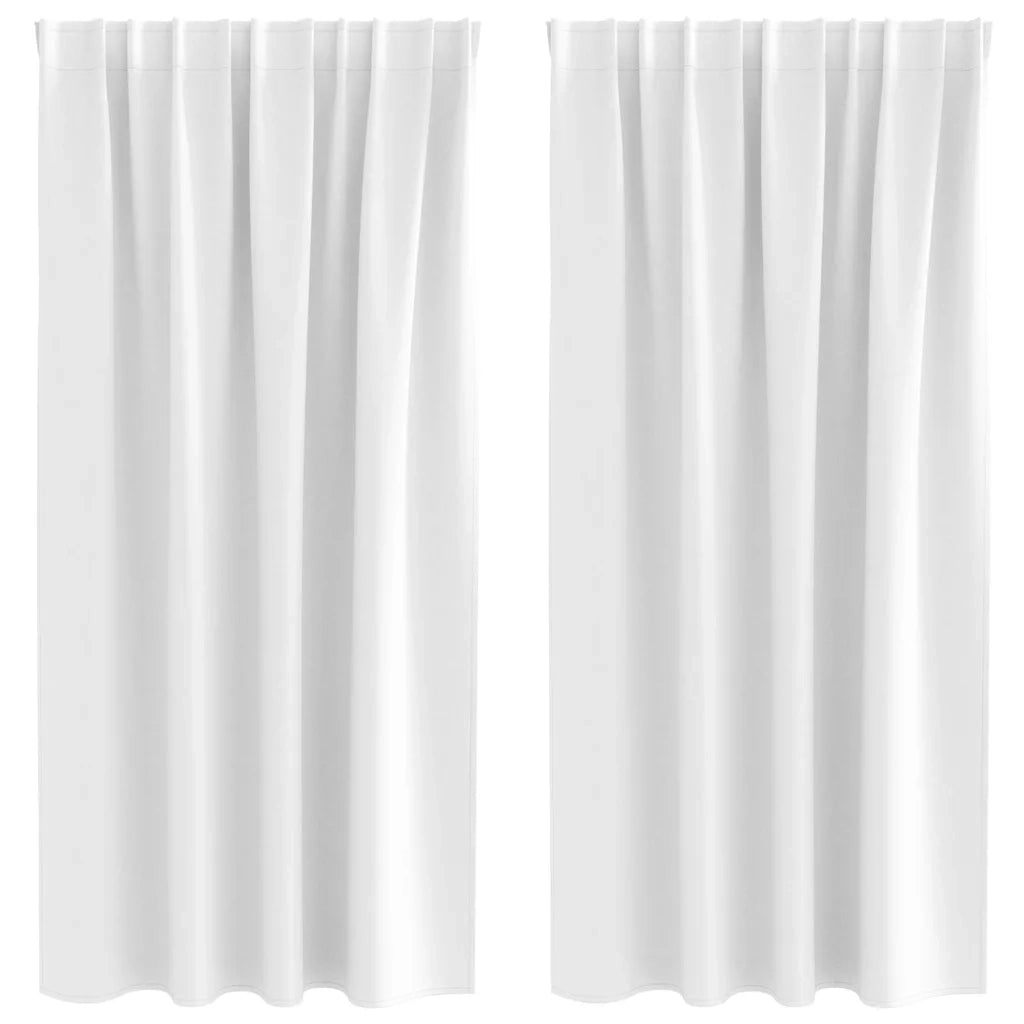 Tende Blackout con Anelli 2 pcs Bianco brillante 175 x 140 cm 4107494