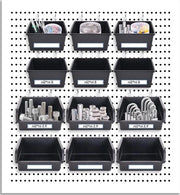 Accessori per parete perforata - scatola pegboard - contenitori di archiviazione con ganci - accessori per parete di lavoro - organizzatore di stecca per parete