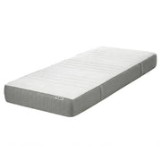 Materasso EU Duro 80 x 200 cm Bianco Grigio Schiuma Imbottitura Poliestere Sfoderabile
