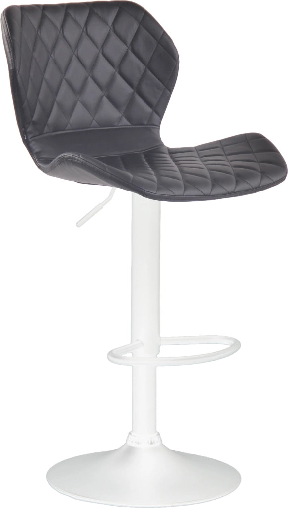 Sgabello bar Cork in similpelle bianco,nero