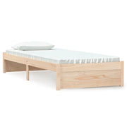 Letto singolo | Letto per adulti | Giroletto in Legno Massello 75x190 cm Small Single