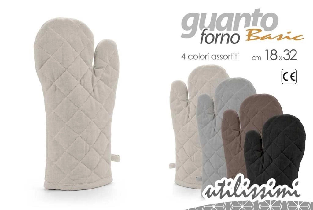 1 Pezzo Presina Guanto da Cucina Forno in Cotone Basic 18 x 32 cm 4 Colori
