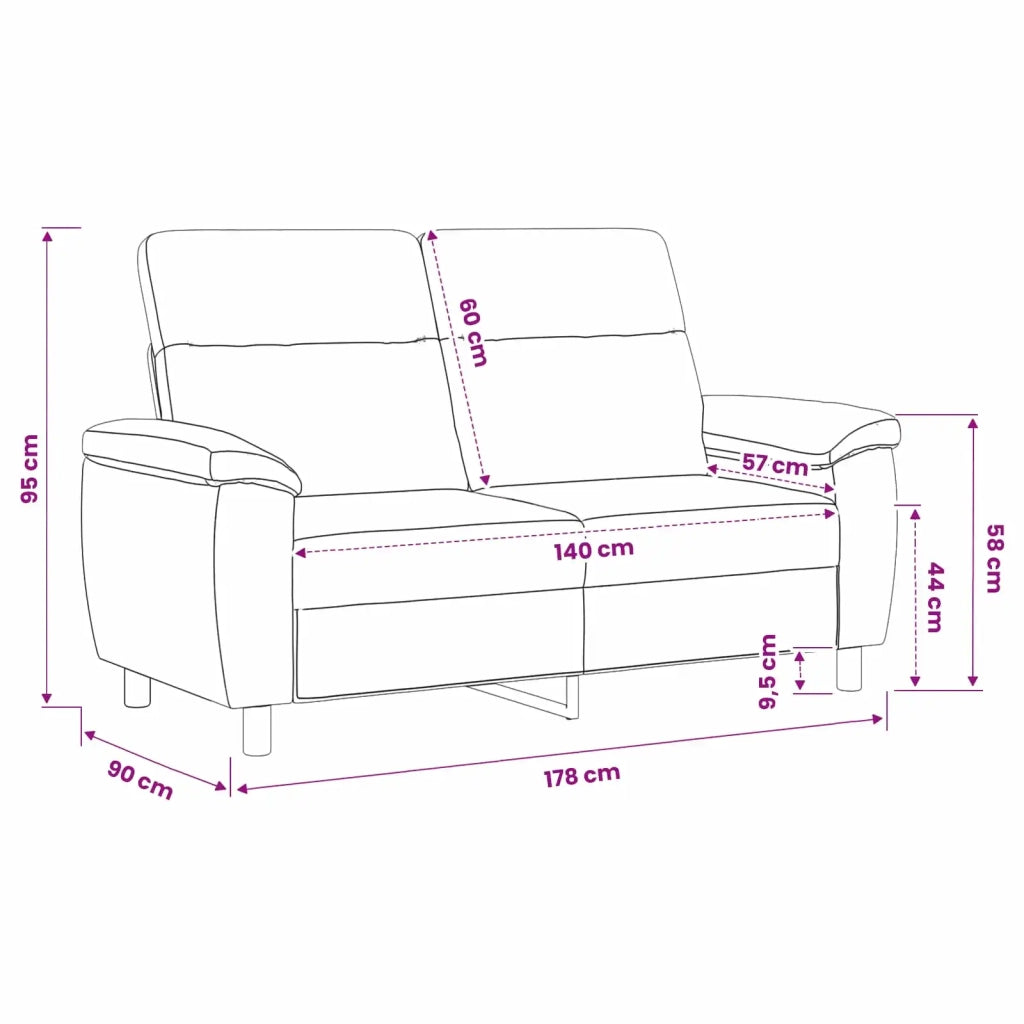 Divano Rosso Vino 178 x 90 x 95 cm Tessuto 42040944