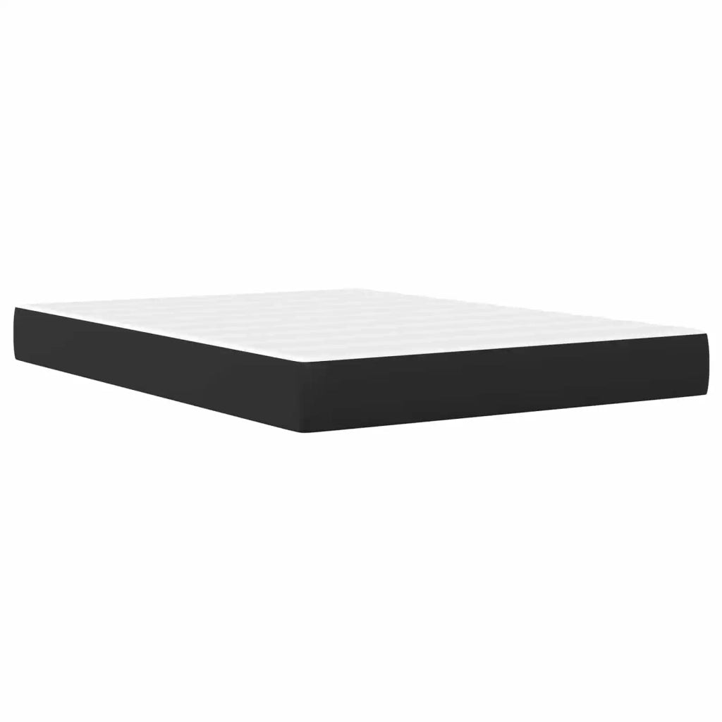 Struttura letto con materasso Nero 120 x 200 cm Similpelle