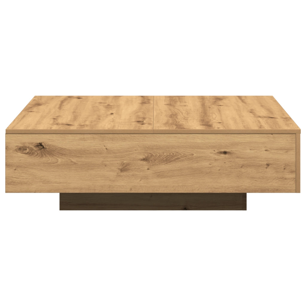 Tavolino da caffÃ¨  in rovere fatto a mano 100x100x31 cm in legno ingegnerizzato