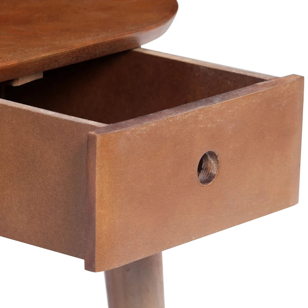 Comodino 50x35x55 cm in Legno Massello di Acacia 282871