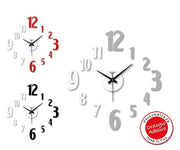 Orologio da Parete Adesivo Eva Wall Stick Rombo Numeri Arabi 50 x 50 cm 3 Colori