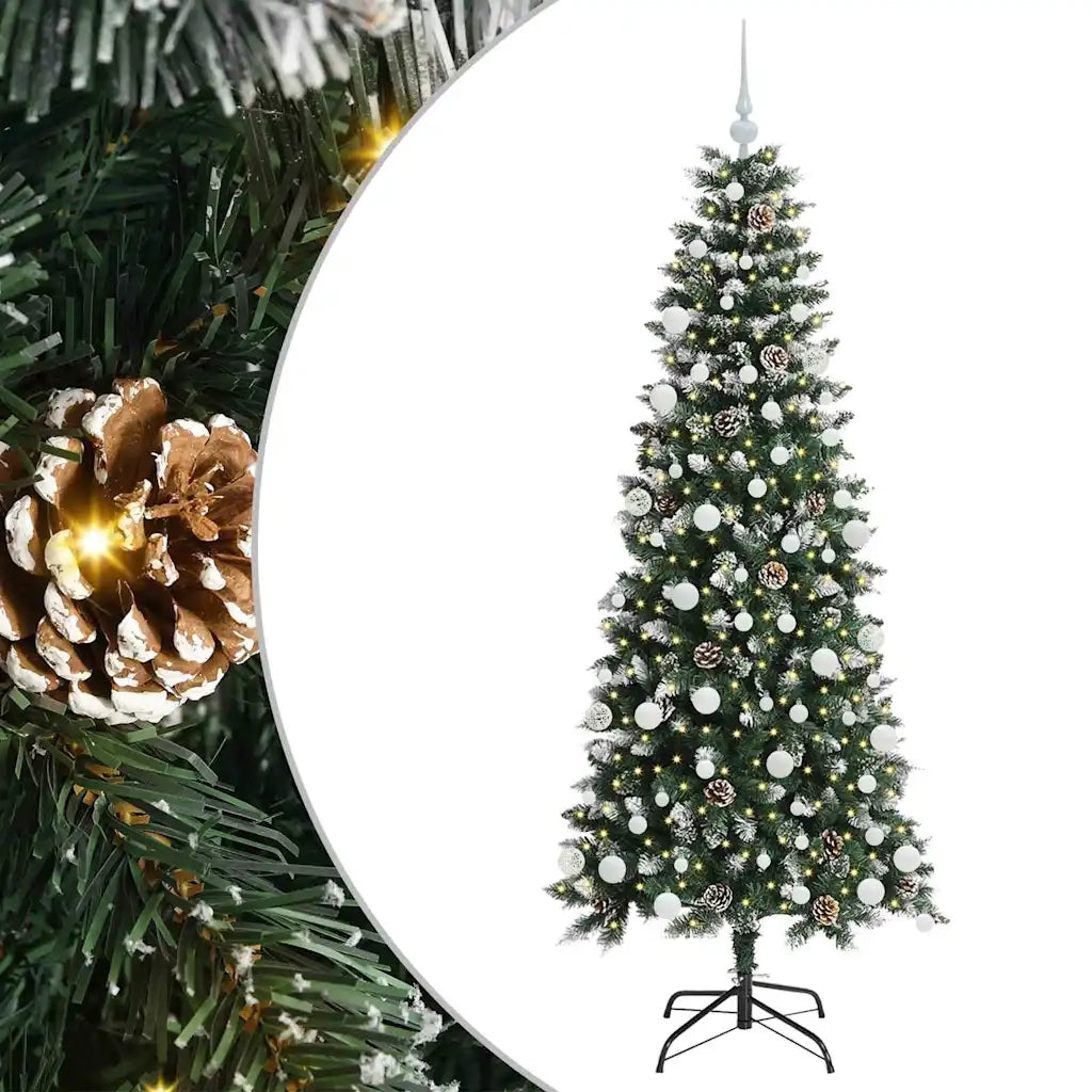 Albero di Natale | Decorazioni natalizie artificiale con 300 LED Verde 180 cm