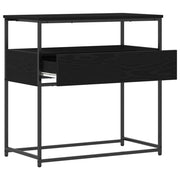 Tavolo Consolle | Tavolo d'Ingresso Rovere Nero 75 x 40 x 75 cm Legno multistrato