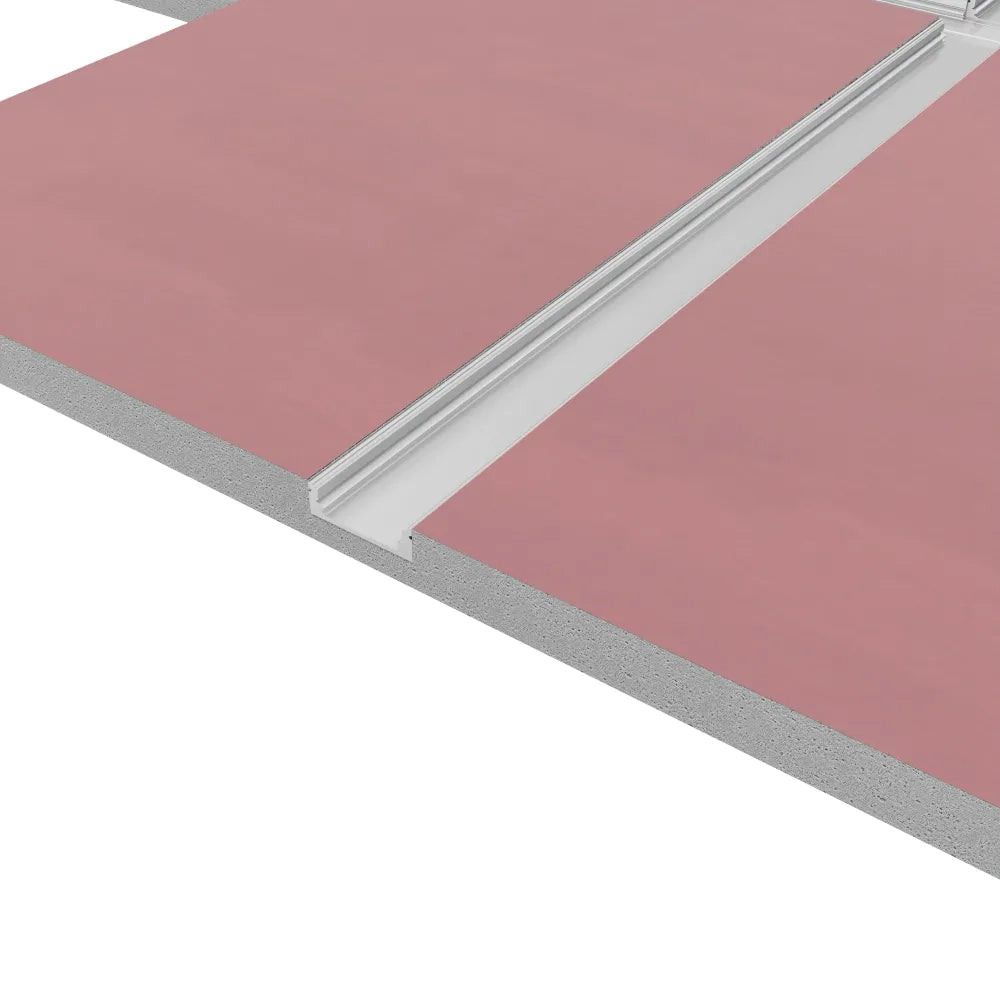Cartongesso con profilo in alluminio integrato "X" ignifugo