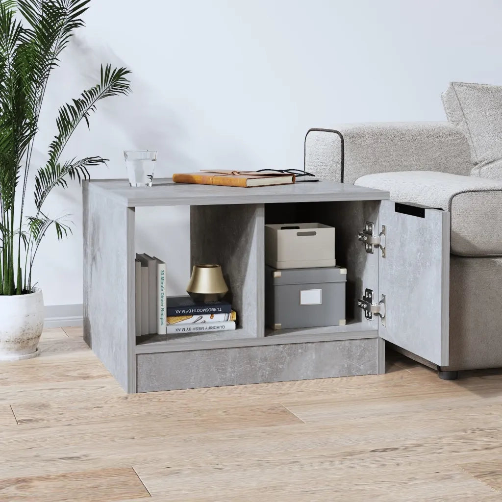 Tavolino salotto | Tavolino da caff¨¨ | Tavolino da Soggiorno Grigio Cemento 50x50x36 cm Legno Multistrato