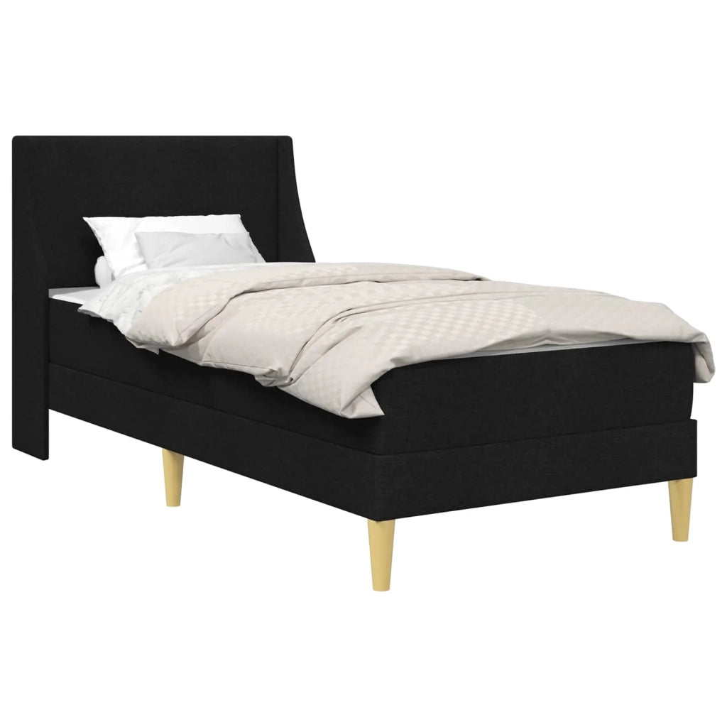 Struttura letto con materasso-Giroletto Nero 90 x 200 cm Poliestere