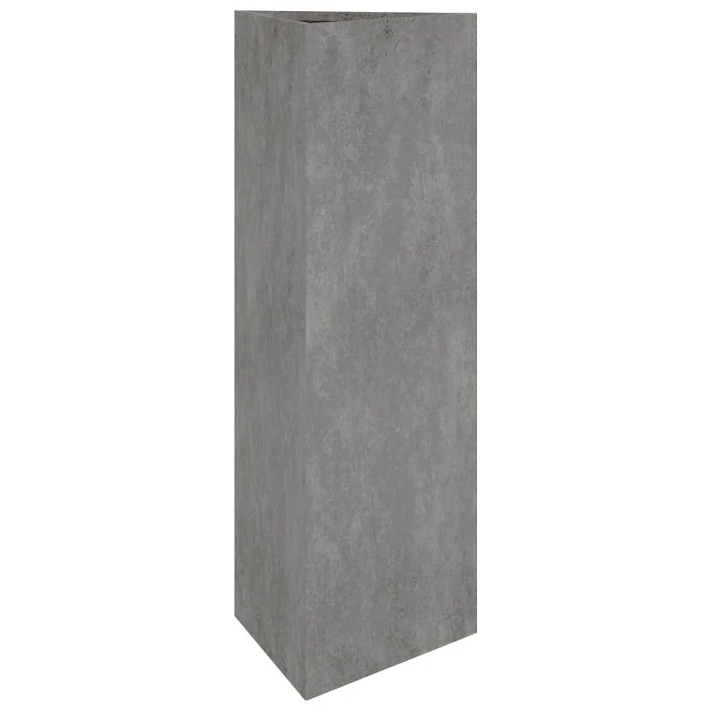 Fioriera rialzata per piante fiori terrazza giardino 30 x 26 x 75 cm acciaio corten marrone 02_0037481