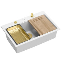 Lavello In Granito Marc 110 Workstation White Rame