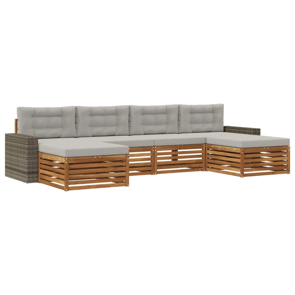 Set di divani da esterno 6 pz Legno di Acacia Massello 3383699