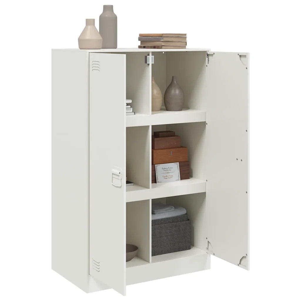 Credenza Bianca 67x39x107 cm in Acciaio