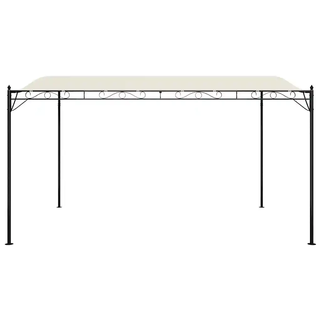 Tettoia Crema 4x3 m 180 g/m² Tessuto e Acciaio 362394