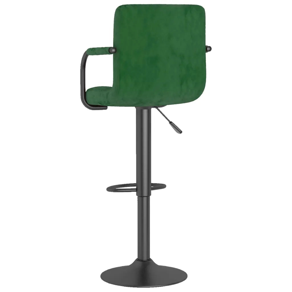 Sgabelli da Bar 2 pz Verde Scuro in Velluto
