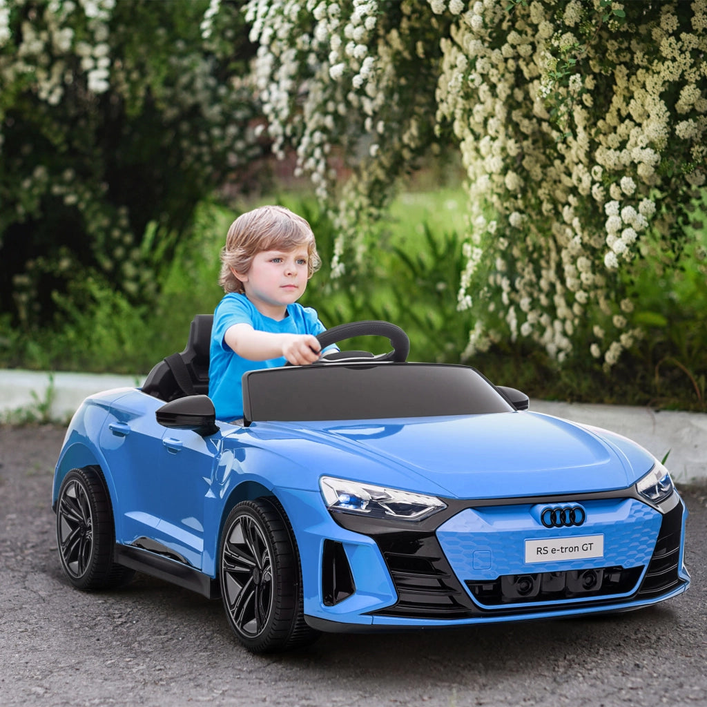 Auto Elettrica per Bambini 3-5 Anni con Telecomando, Sospensioni e Clacson, 103x58x41 cm, Blu e Nero